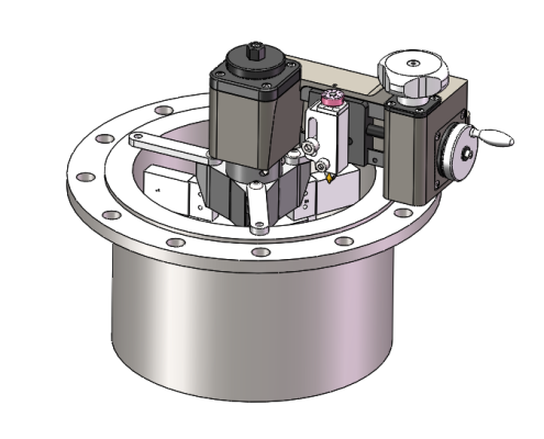 Faceador de flange manual MF14 em produção